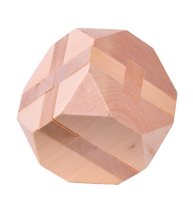 natural wooden puzzle cube puzzle