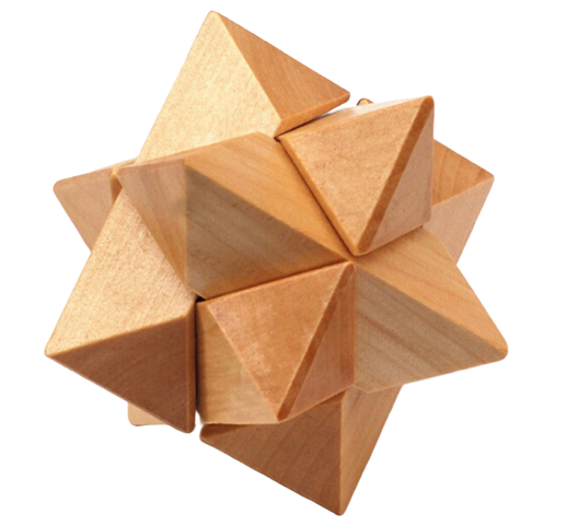 wooden star puzzle
