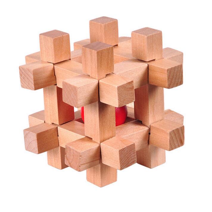 Natural Wooden Trap Ball Puzzle