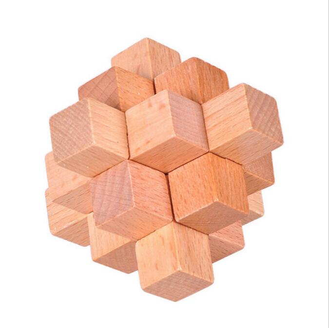 Natural star wooden puzzle