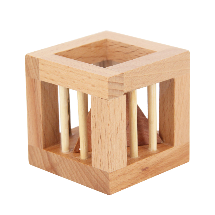 Traditional Tricky Wooden Free Pyramid Puzzle