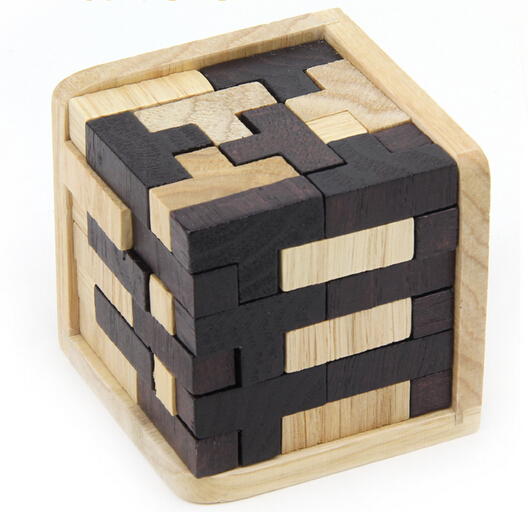 Wooden 3D Cube Educational Toy for Kids and Adults