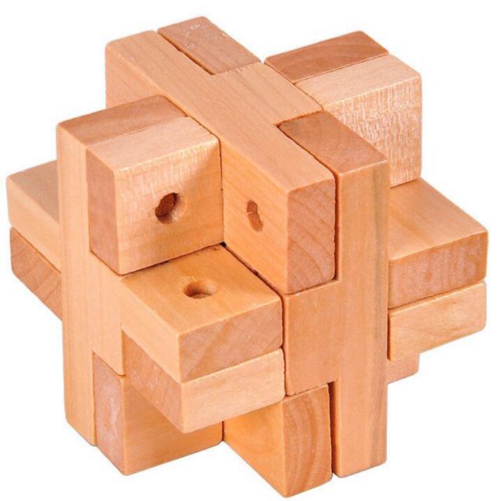Natural Wooden Luban Lock Puzzle