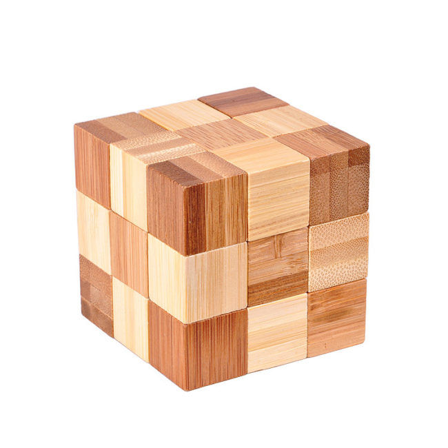 Wooden Snake Cube Puzzle