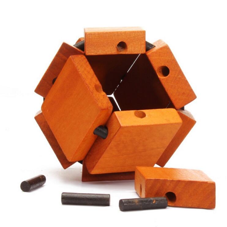 wooden chestnut ball puzzle