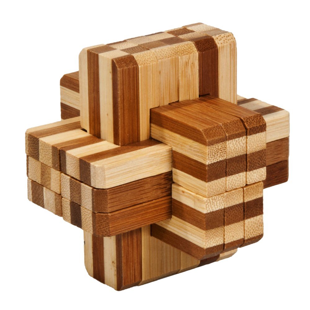 bamboozler high quality wooden cube puzzle
