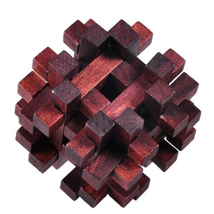 Traditional Wooden 24 pieces burr puzzle for adult