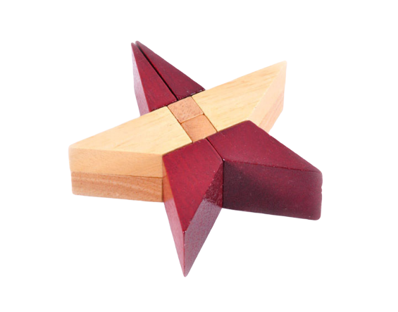 wooden star puzzle
