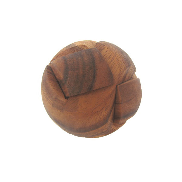 Natural wooden ball black puzzle