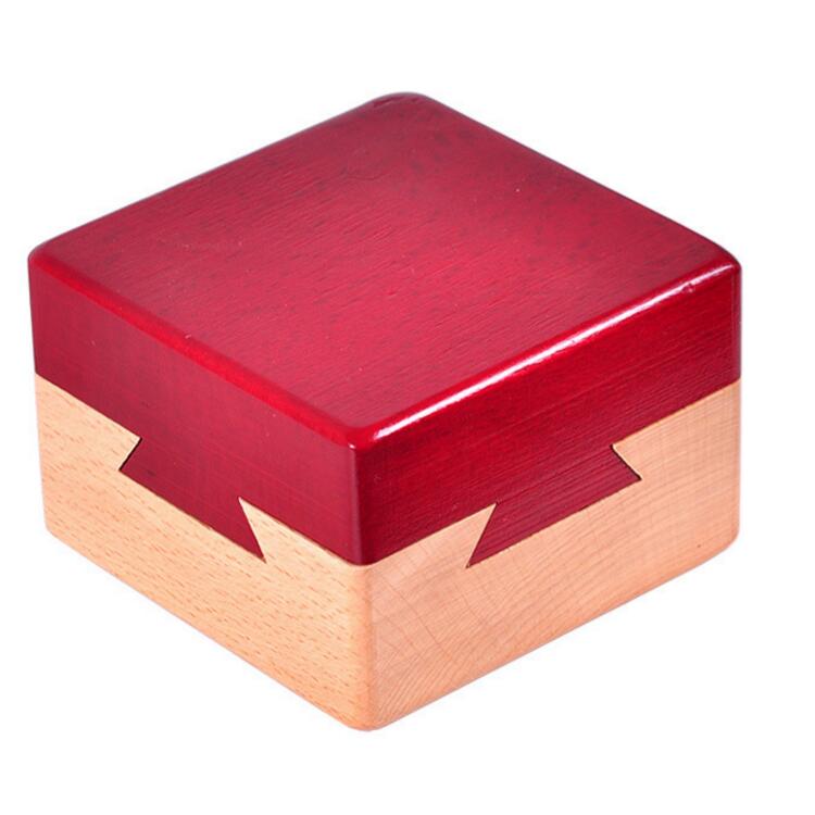 IQ test interlock burr wooden cube puzzle