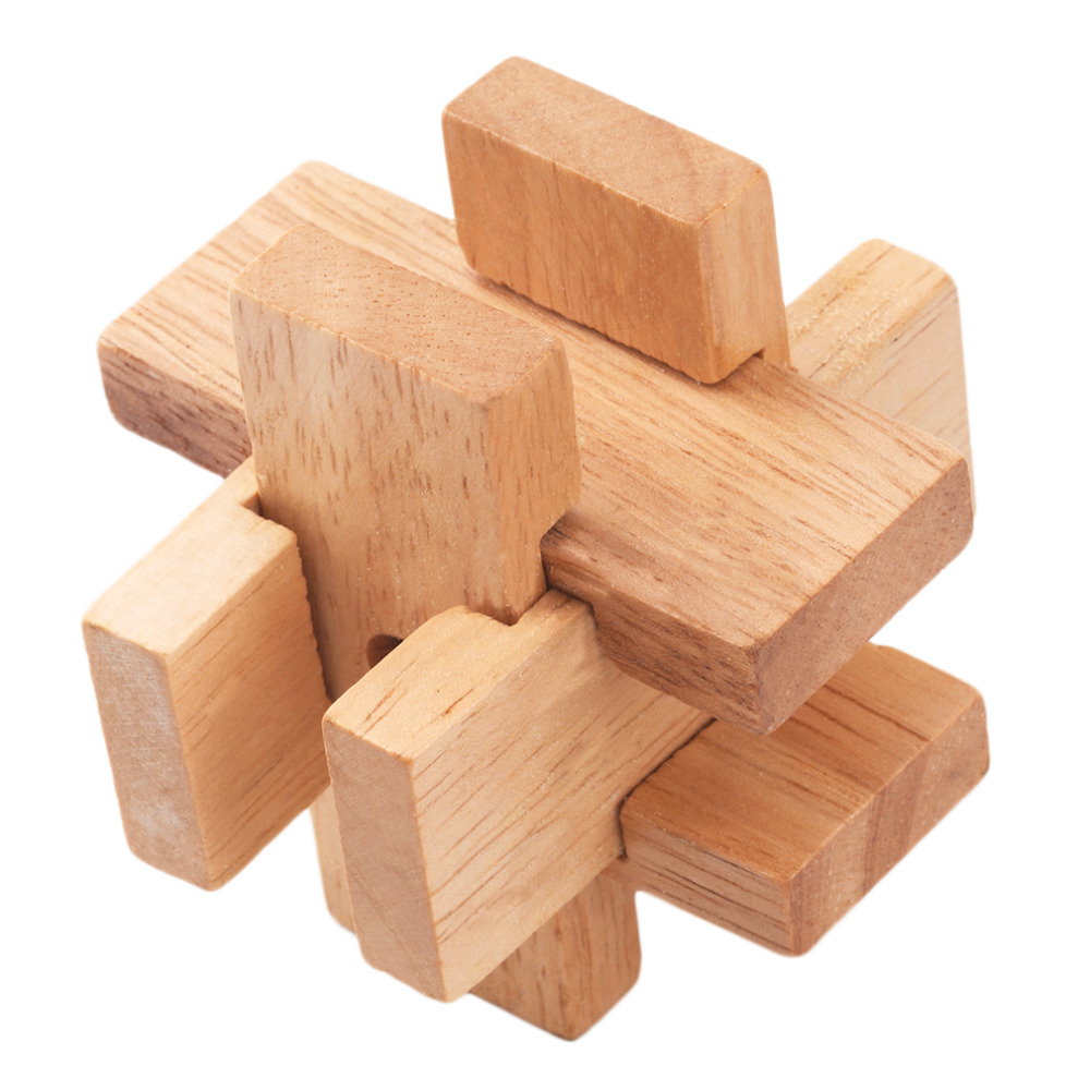 Wooden box IQ test puzzle