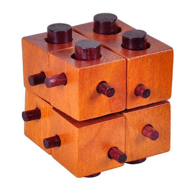 Wooden Eight Cube Puzzle - Interlocking Puzzle
