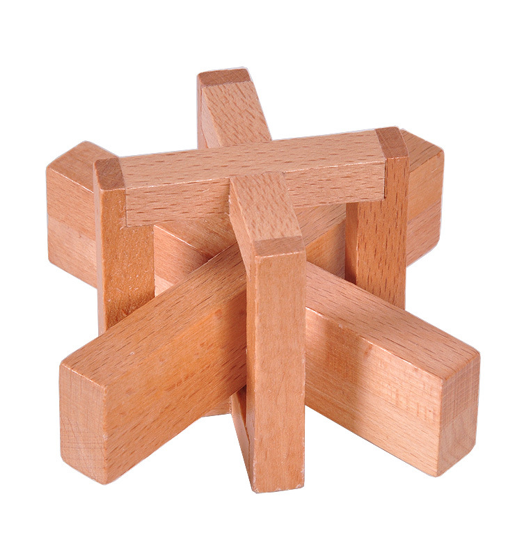 wooden X Marks the Spot Puzzle