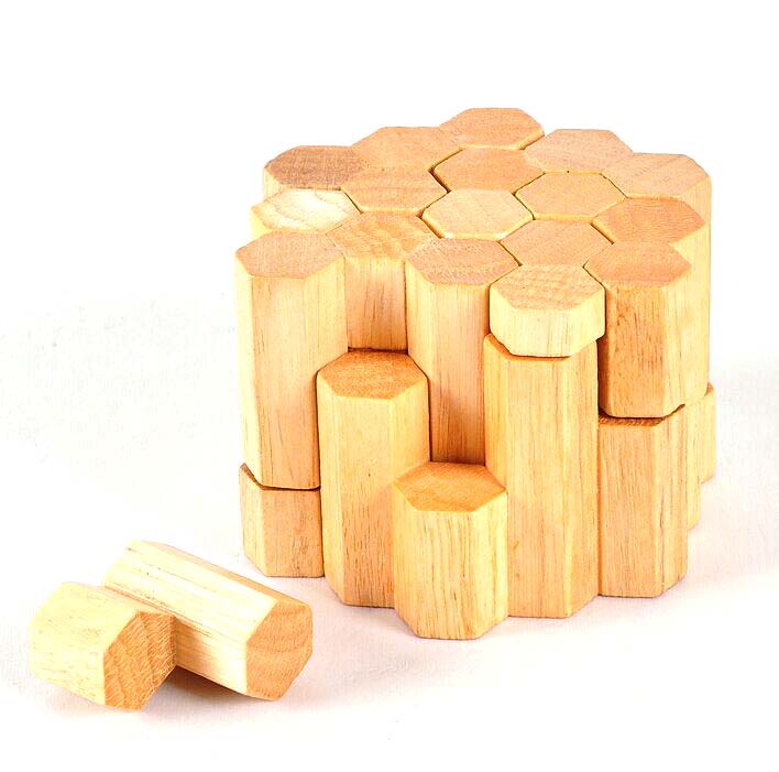 wooden honeycomb puzzle