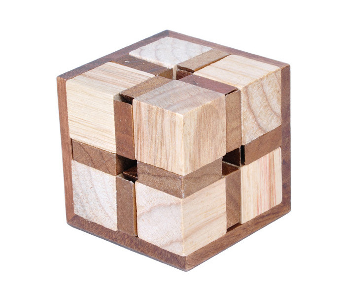 wooden wall corner puzzle