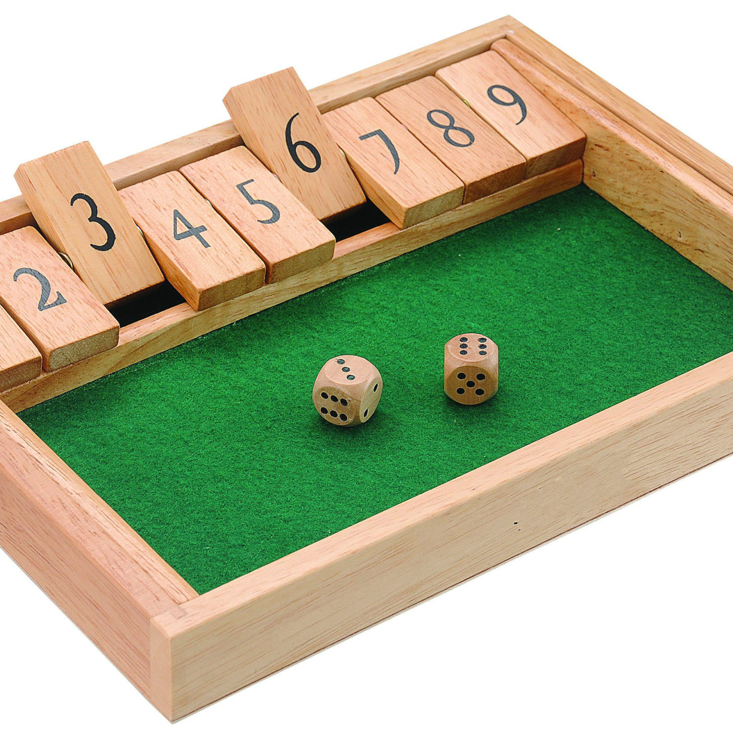 Wooden Double Shut the Box ---- Classic Wooden Game