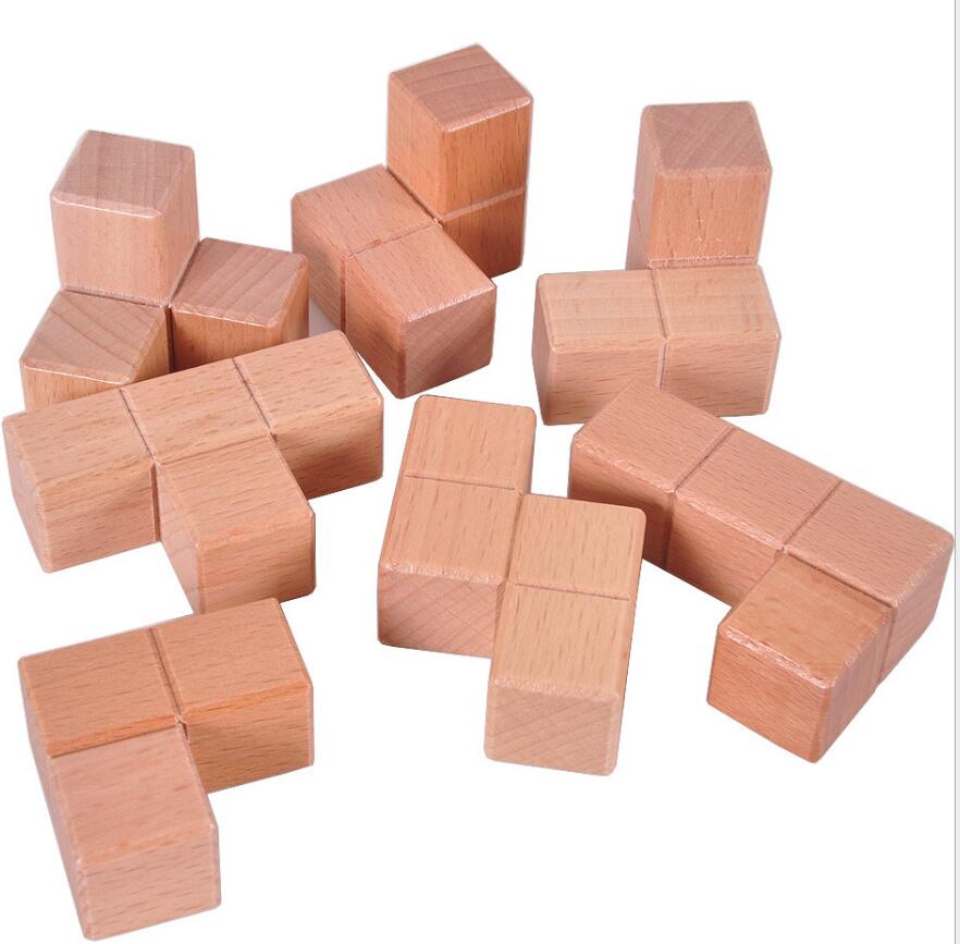 Wooden Soma Cube ---- marvelous brain teaser puzzle