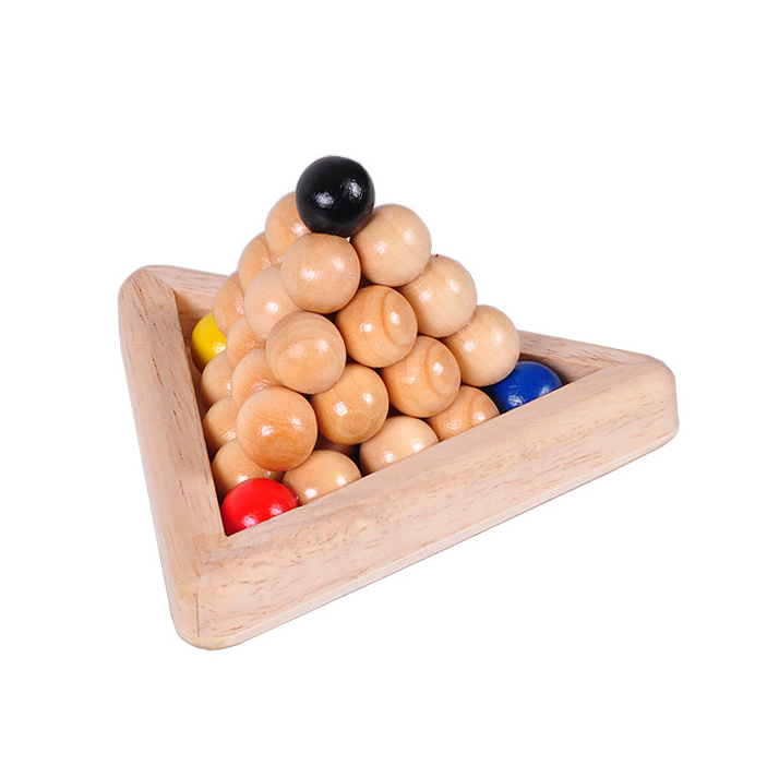 wooden IQ ball puzzle