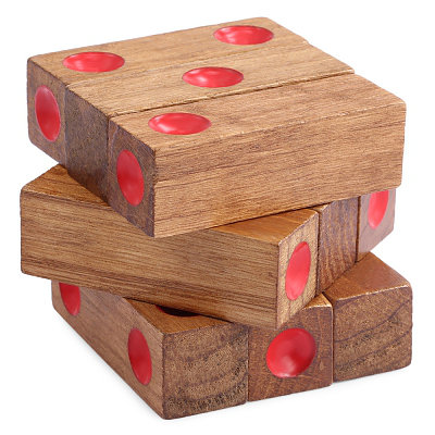 wooden gambling dice