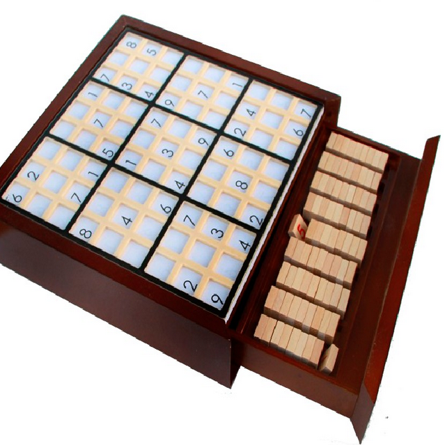 Bits and Pieces Deluxe Wooden Sudoku Board Game