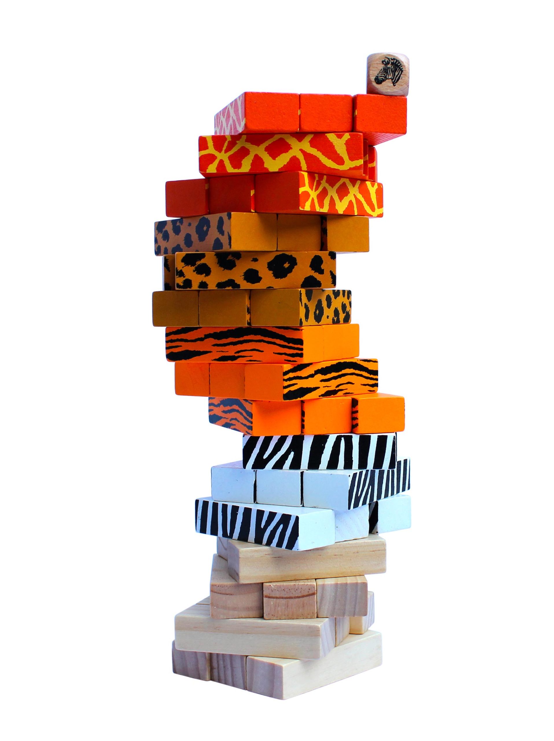 wooden stacking block game