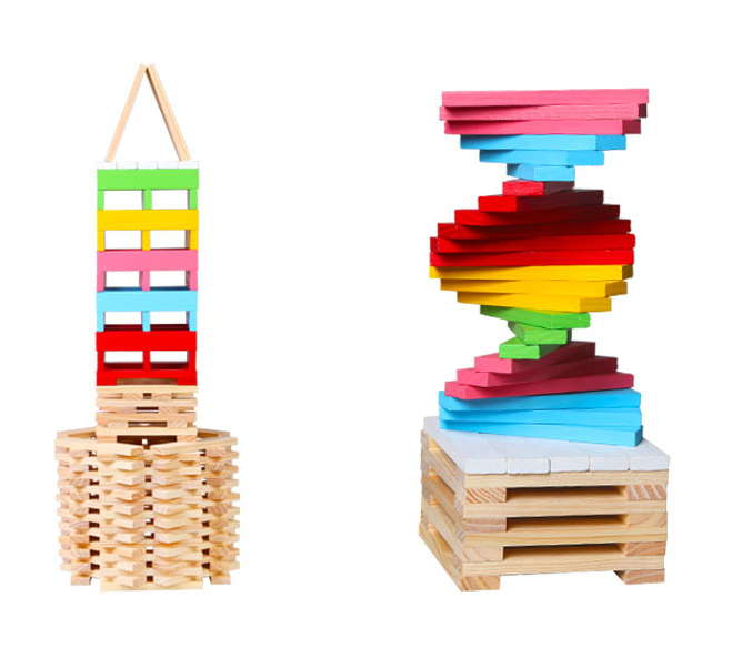 wooden stacking blocks set