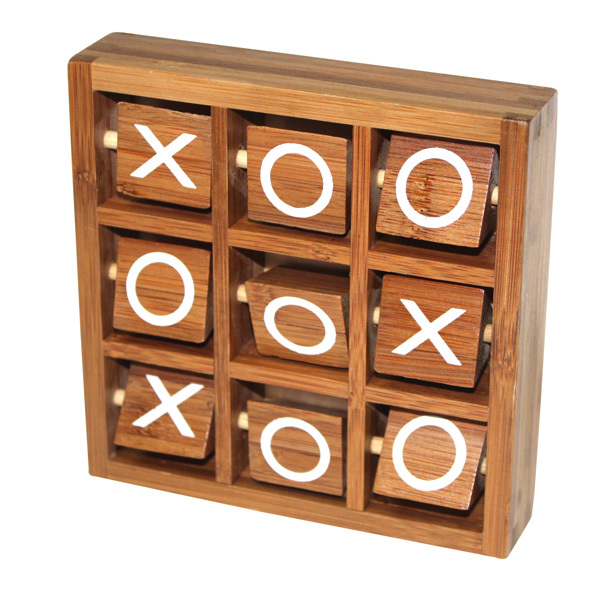 wooden 3D Noughts and Crosses