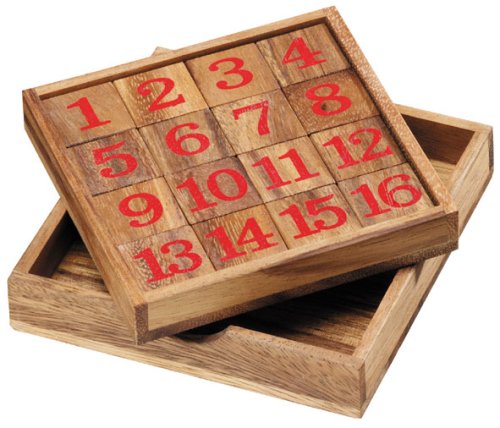 wooden square number number puzzle
