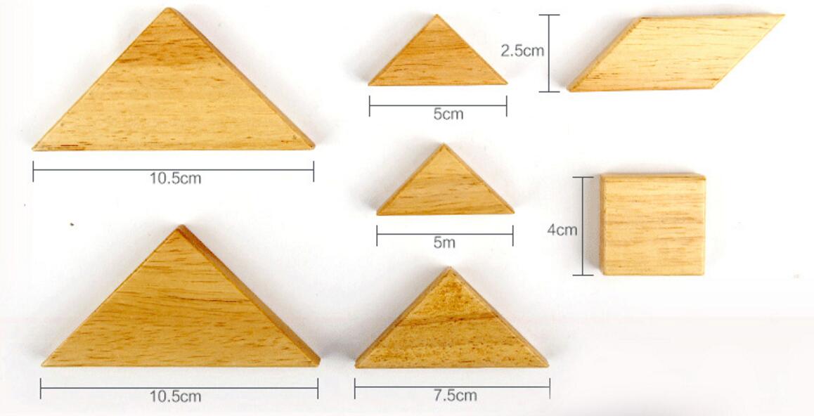 wooden seven pieces tangram