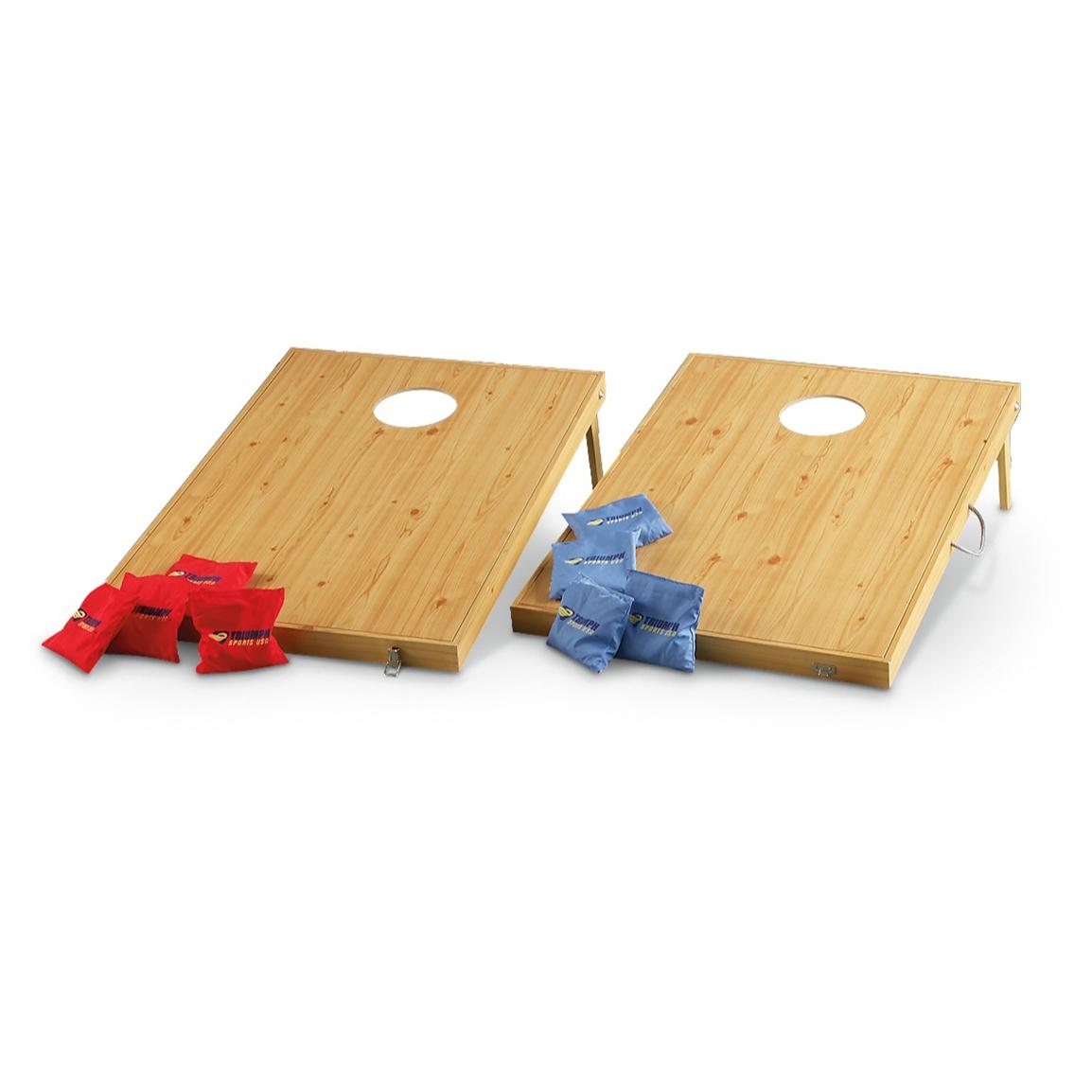 wooden cornhole board game