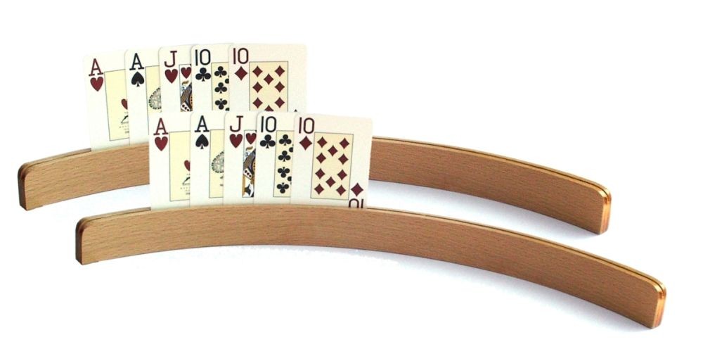 wooden card rack
