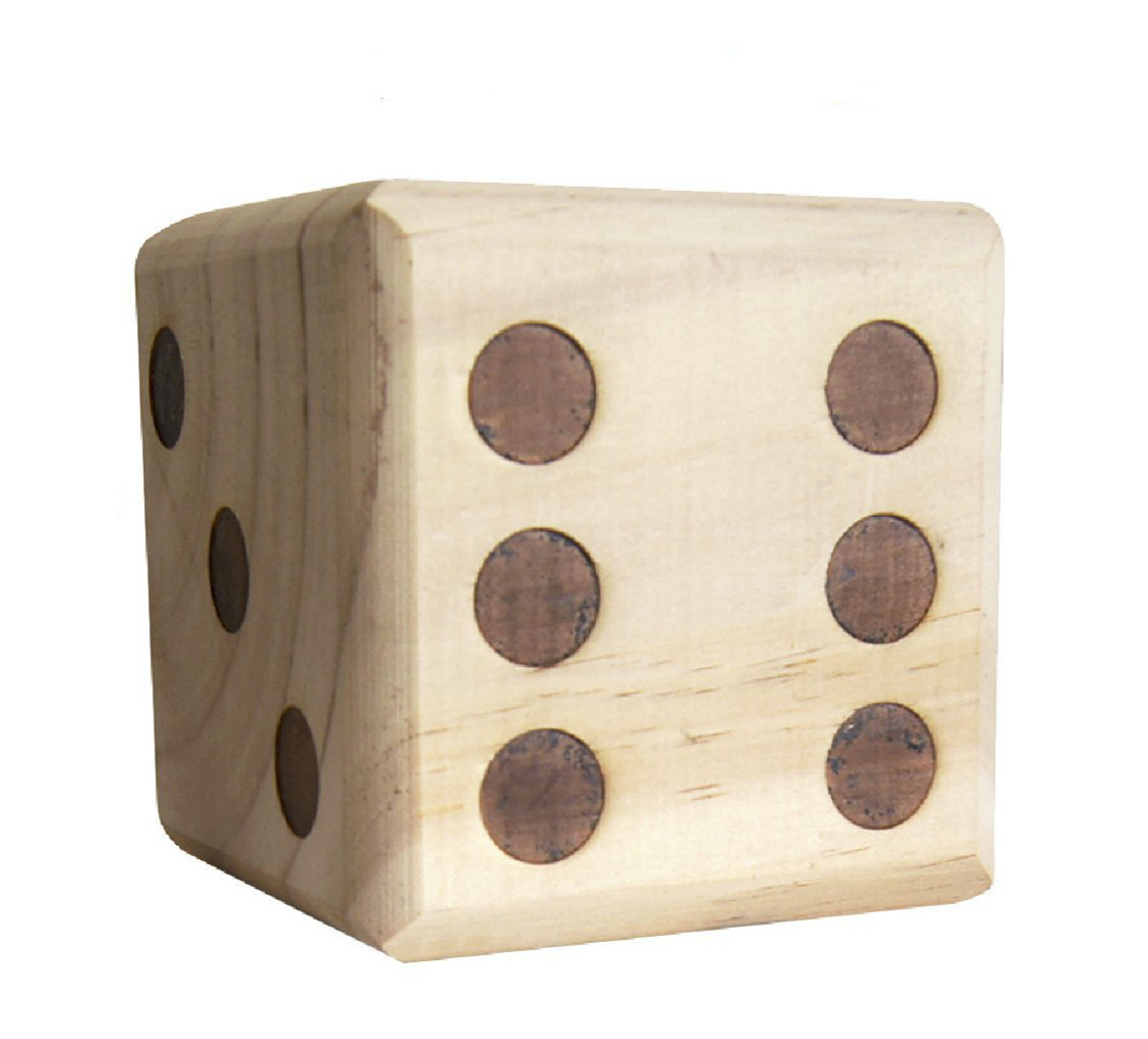 wooden garden dice game