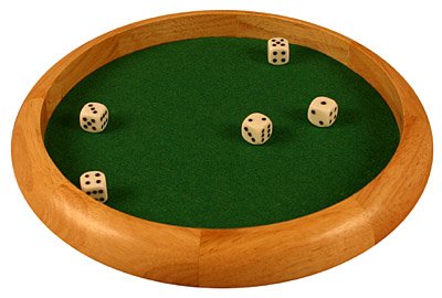 Farkle Dice Tray, Wooden Dice Rolling Tray HexagonWood Dice Board Dice