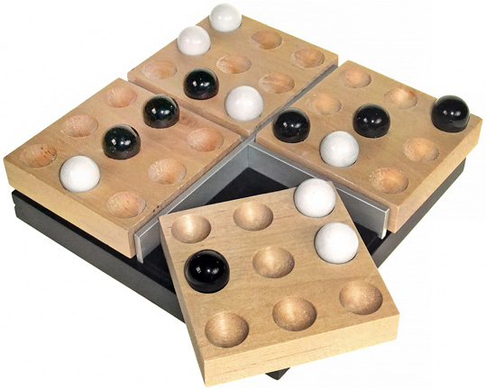 wooden marble strategy game