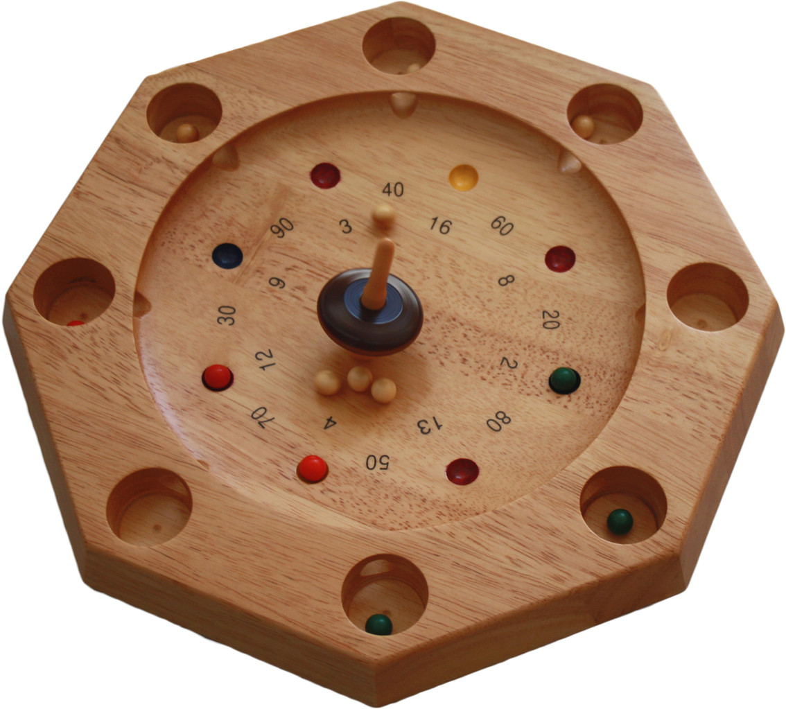 wooden top spinning game