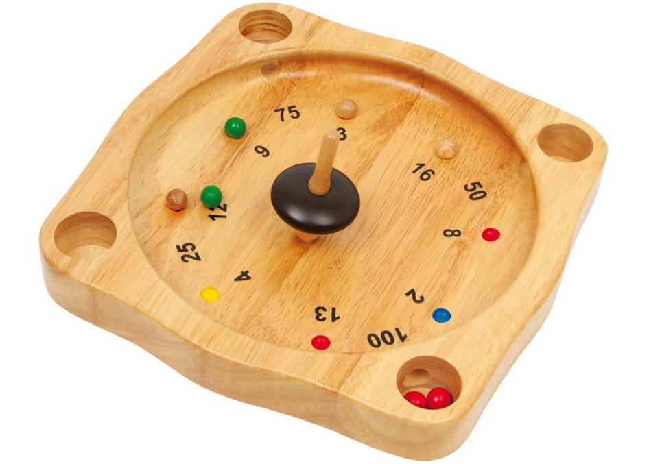 wooden top spinning game
