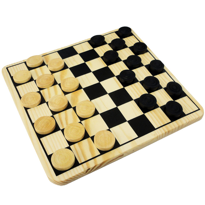wooden draughts game