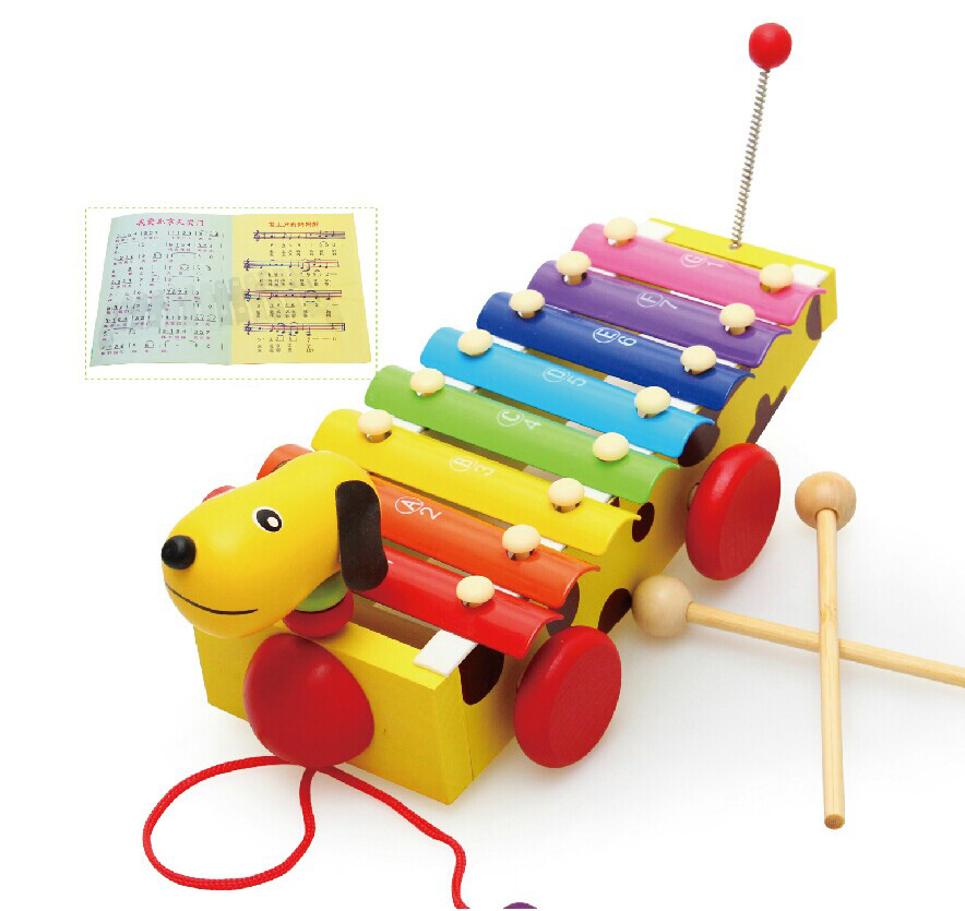 wooden baby leaning toy