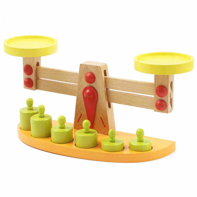 Wooden Educational Math Balance Scale Toy - Little Learners Toys