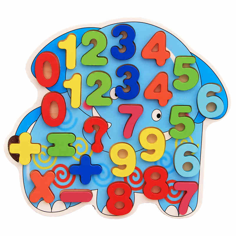 wooden 0-9 number toy