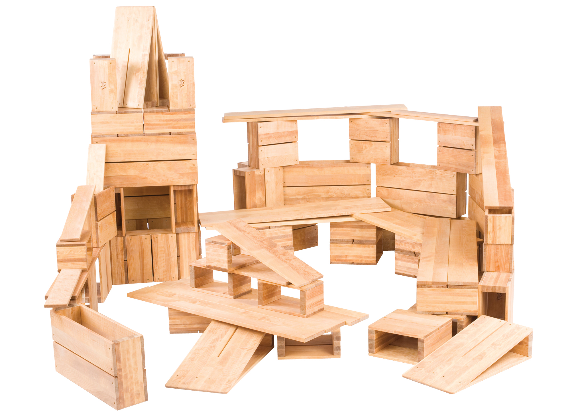 huge wooden building blocks set