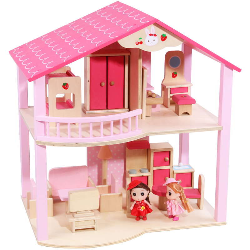 wooden dollhouse toy