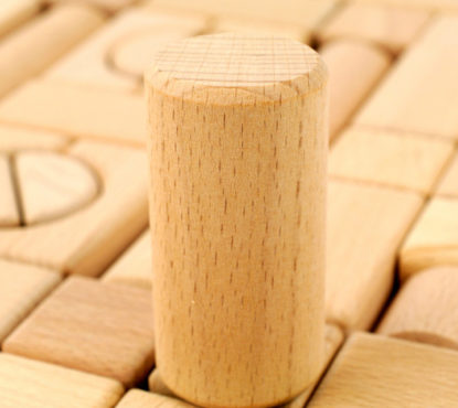 Baby wooden block toy for bite